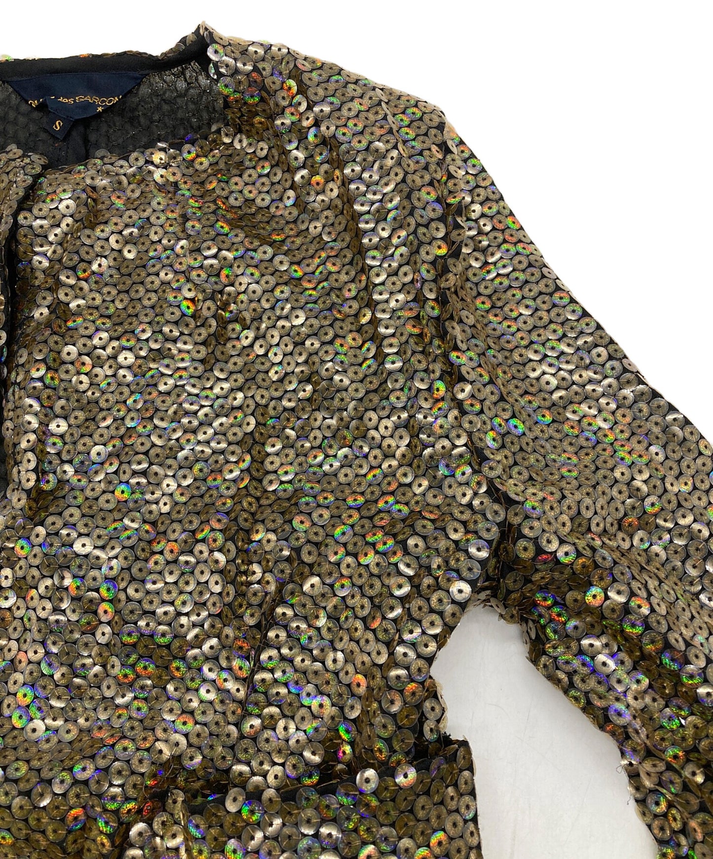 [Pre-owned] COMME des GARCONS 90'S Sequined See-through No-Button Jacket GJ-04041S