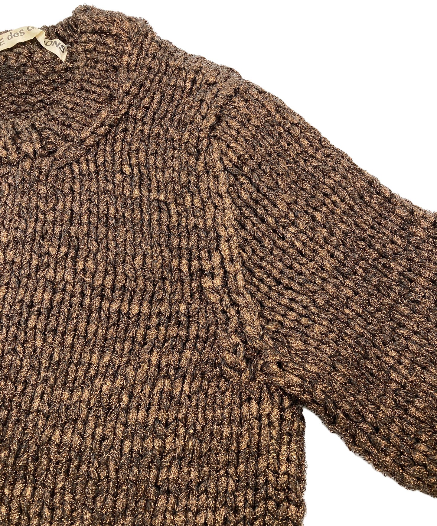 [Pre-owned] COMME des GARCONS Poly Nylon Lame Cable Knit [AD1999 GN-040290