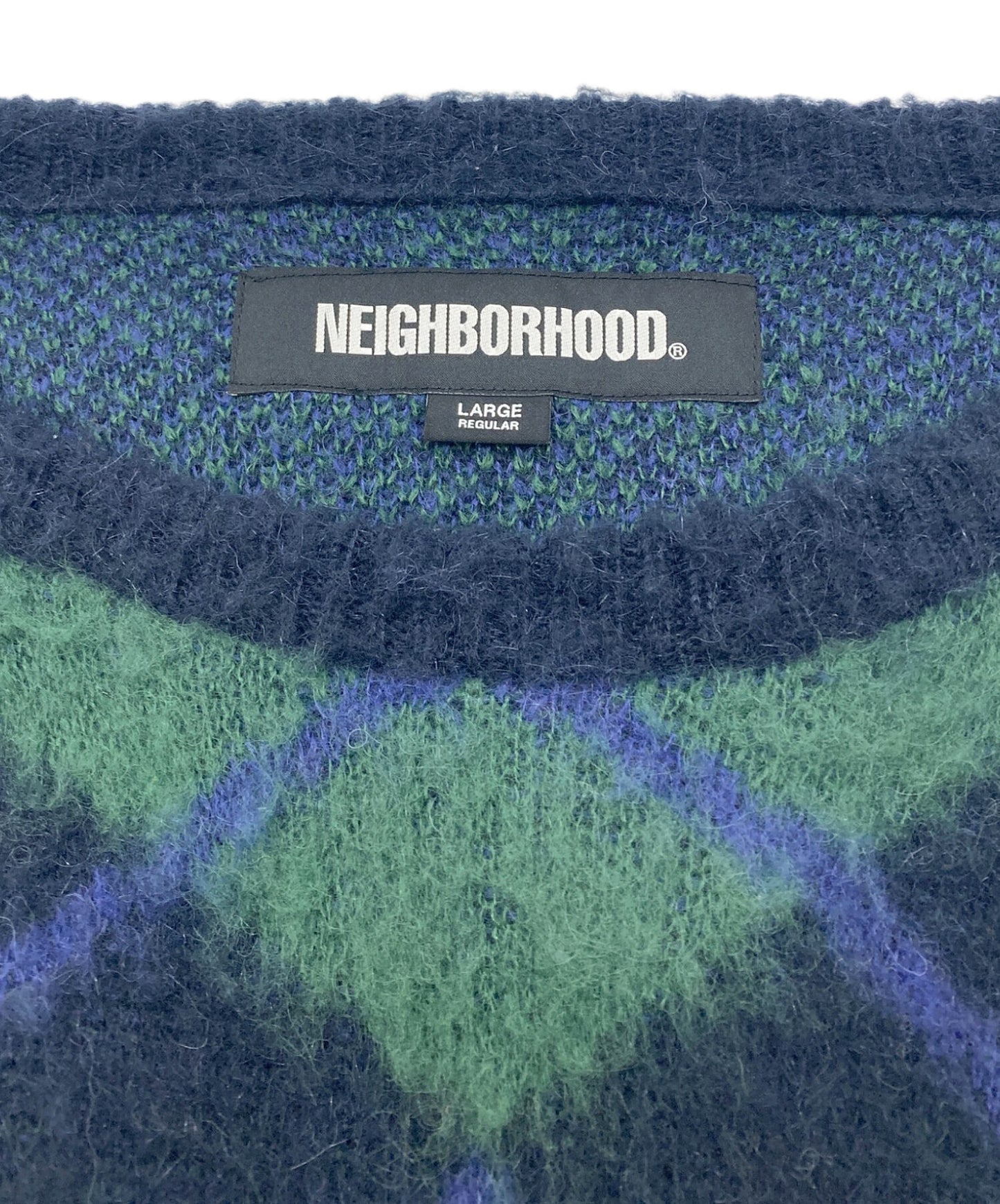 [Pre-owned] NEIGHBORHOOD ARGYLE PATTERN MOHAIR SWEATER 232FUNH-KNM03