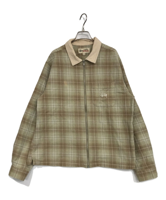 [Pre-owned] stussy FRANK PLAID ZIP SHIRT