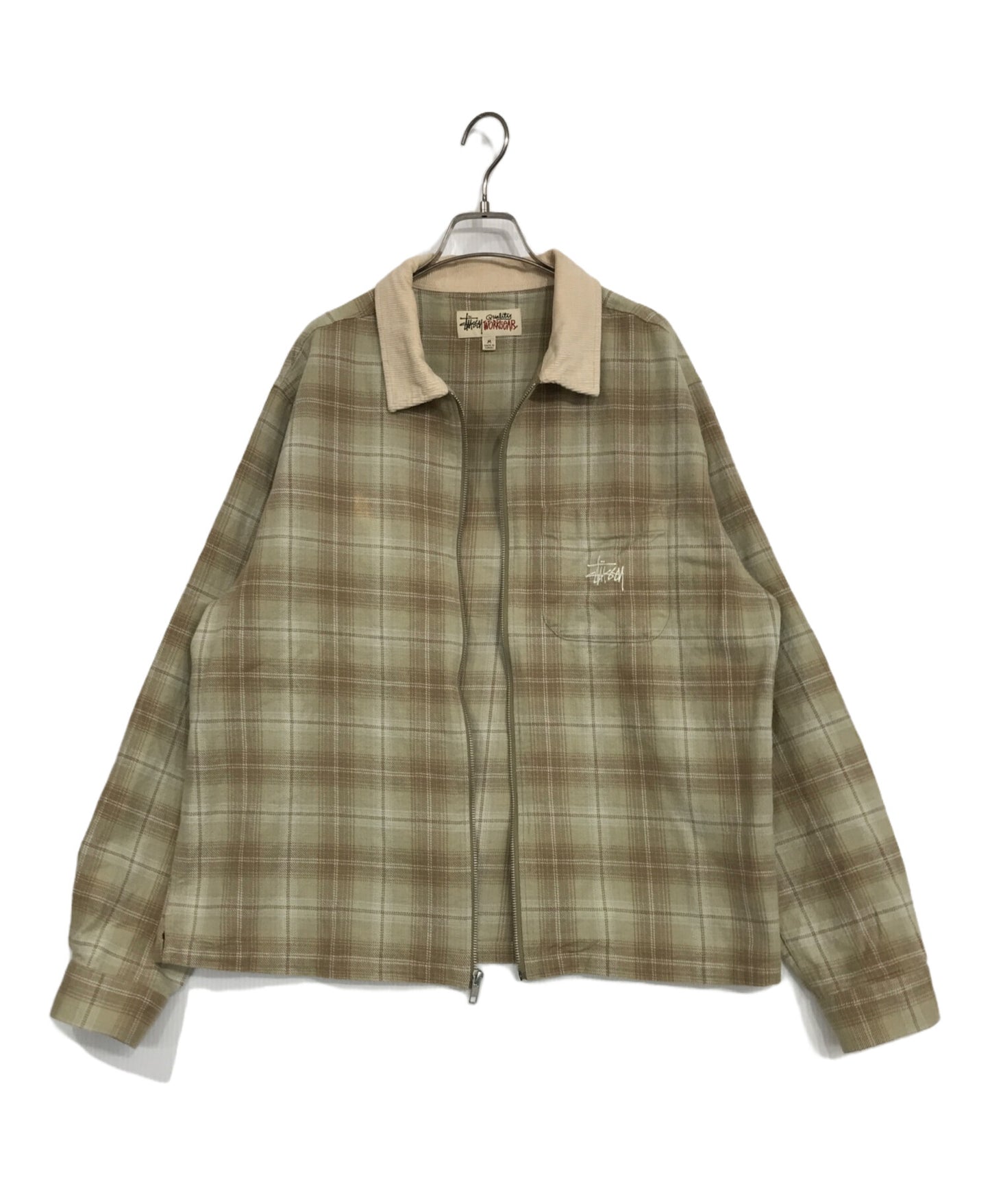 [Pre-owned] stussy FRANK PLAID ZIP SHIRT