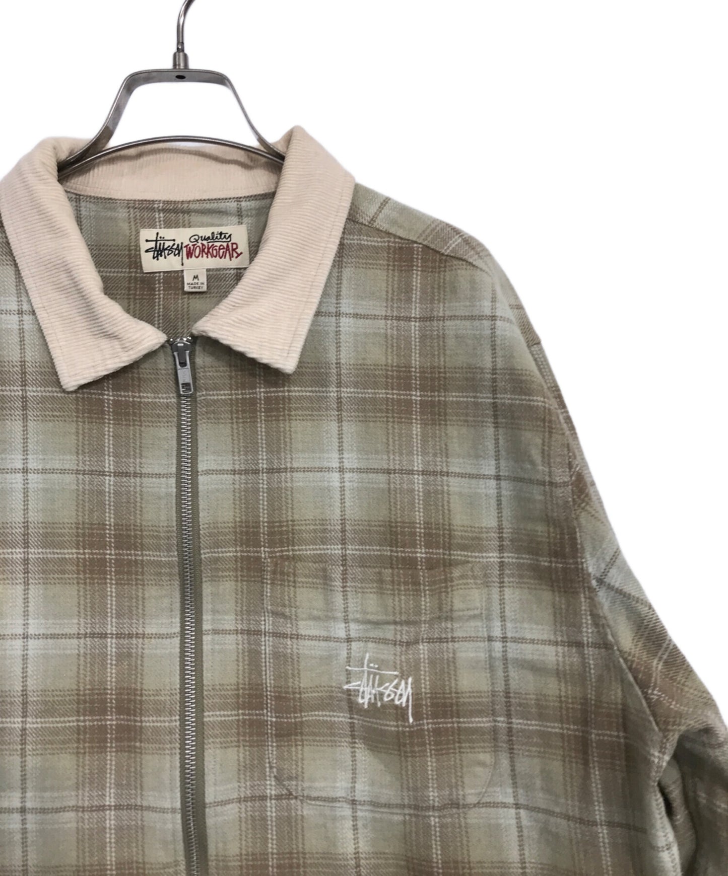 [Pre-owned] stussy FRANK PLAID ZIP SHIRT