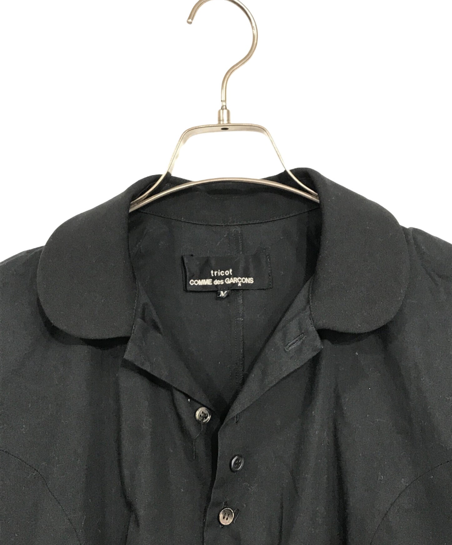 [Pre-owned] tricot COMME des GARCONS Round collar shirt dress with floral embroidery TR-O007