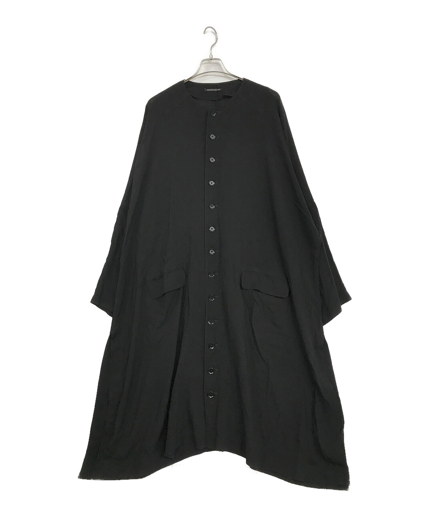 [Pre-owned] Yohji Yamamoto pour homme Collarless long long-sleeved shirt HU-C03-208