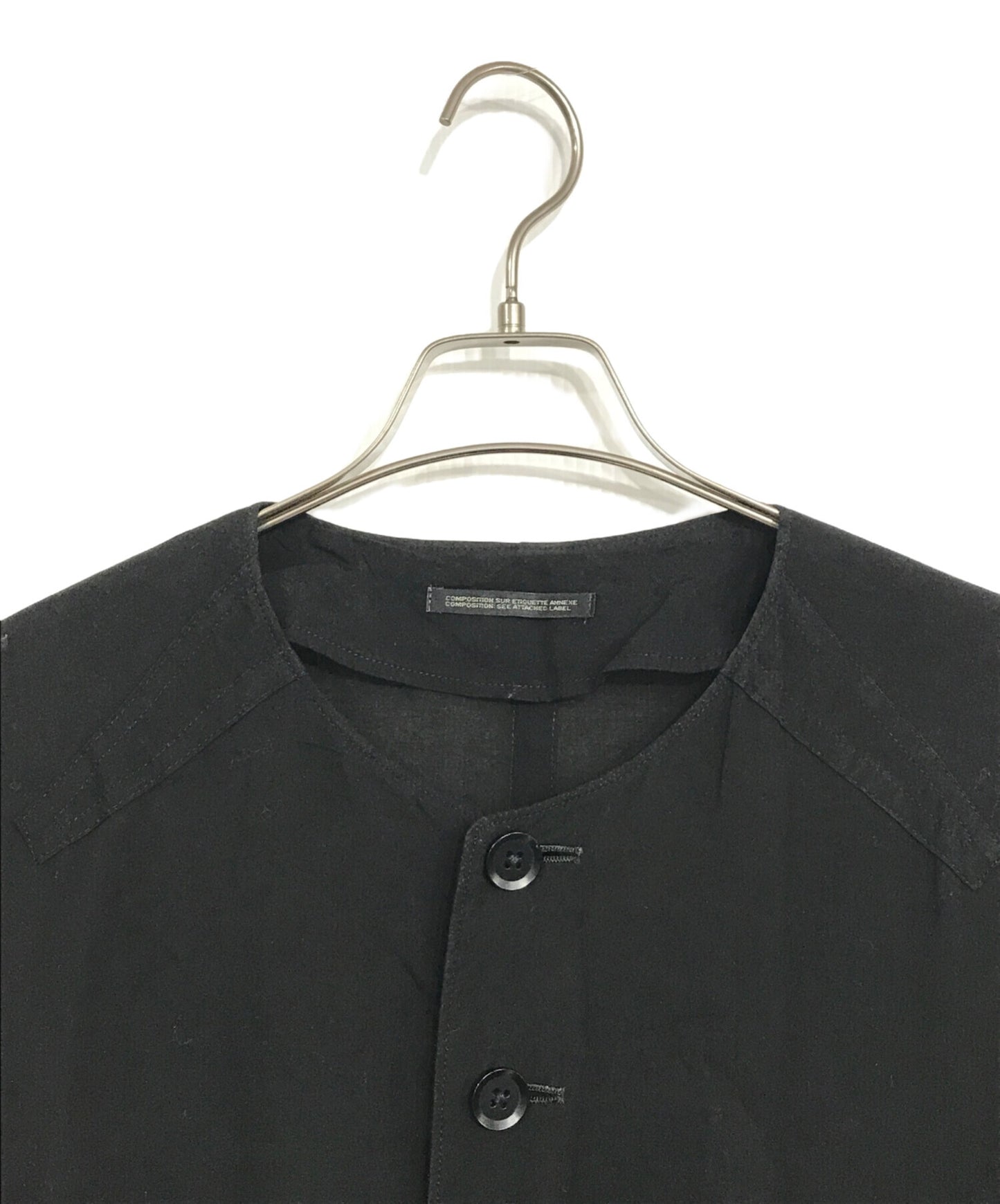 [Pre-owned] Yohji Yamamoto pour homme Collarless long long-sleeved shirt HU-C03-208