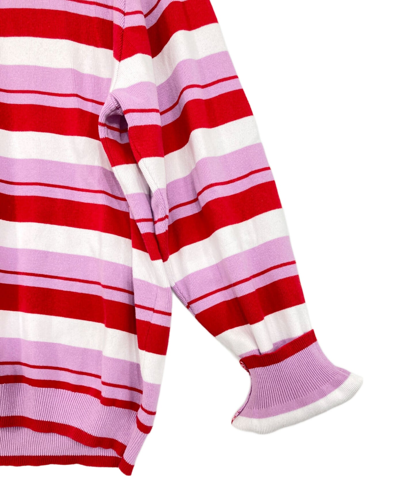 [Pre-owned] SUPREME STRIPE ZIP L/S POLO