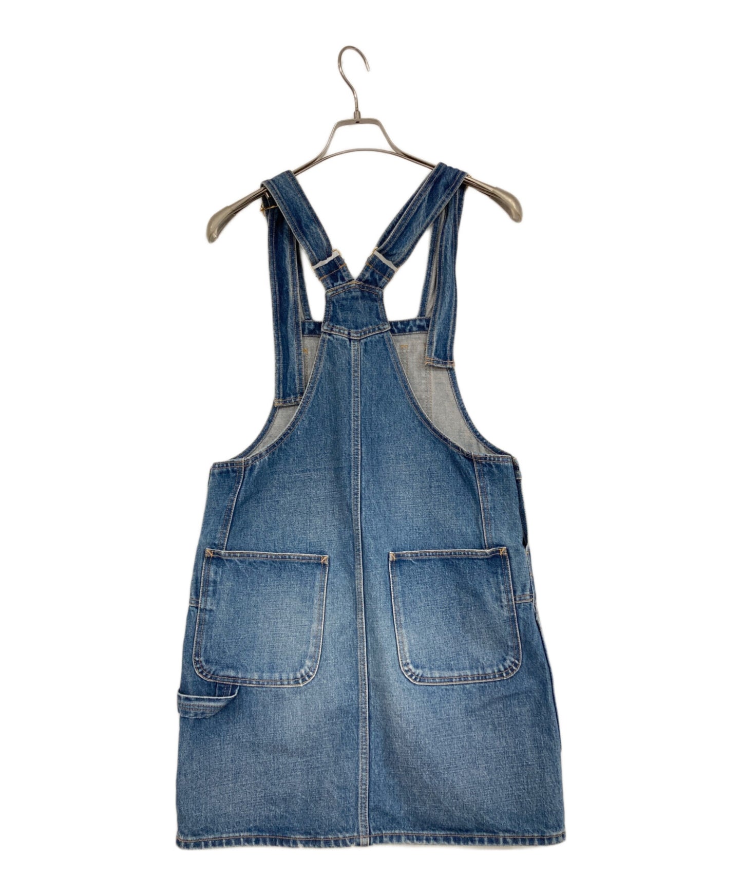 [Pre-owned] CELINE Trionf Button Denim Mini Dress
