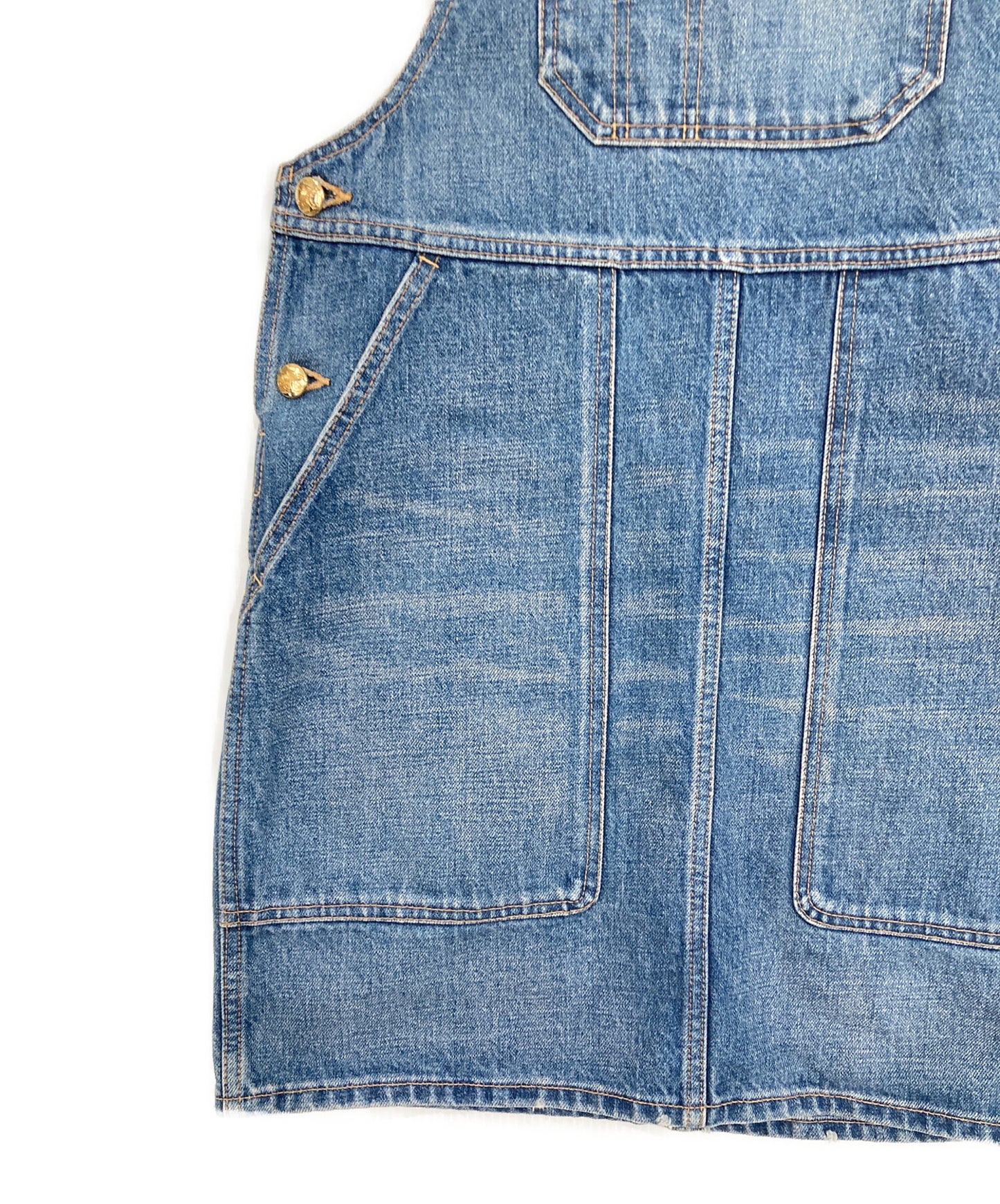 [Pre-owned] CELINE Trionf Button Denim Mini Dress