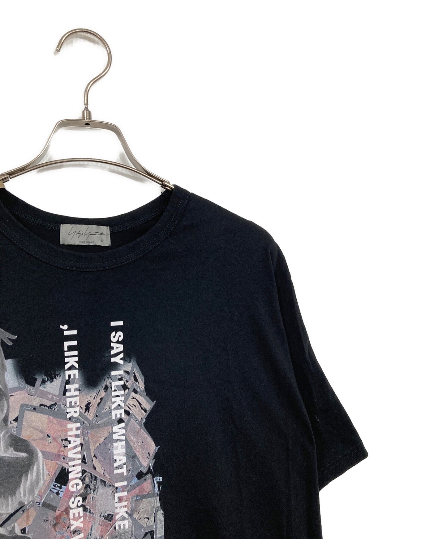 [Pre-owned] Yohji Yamamoto pour homme 30/COMBED SINGLE JERSEY BASIC SHORT SLV PT C HL-T95-992