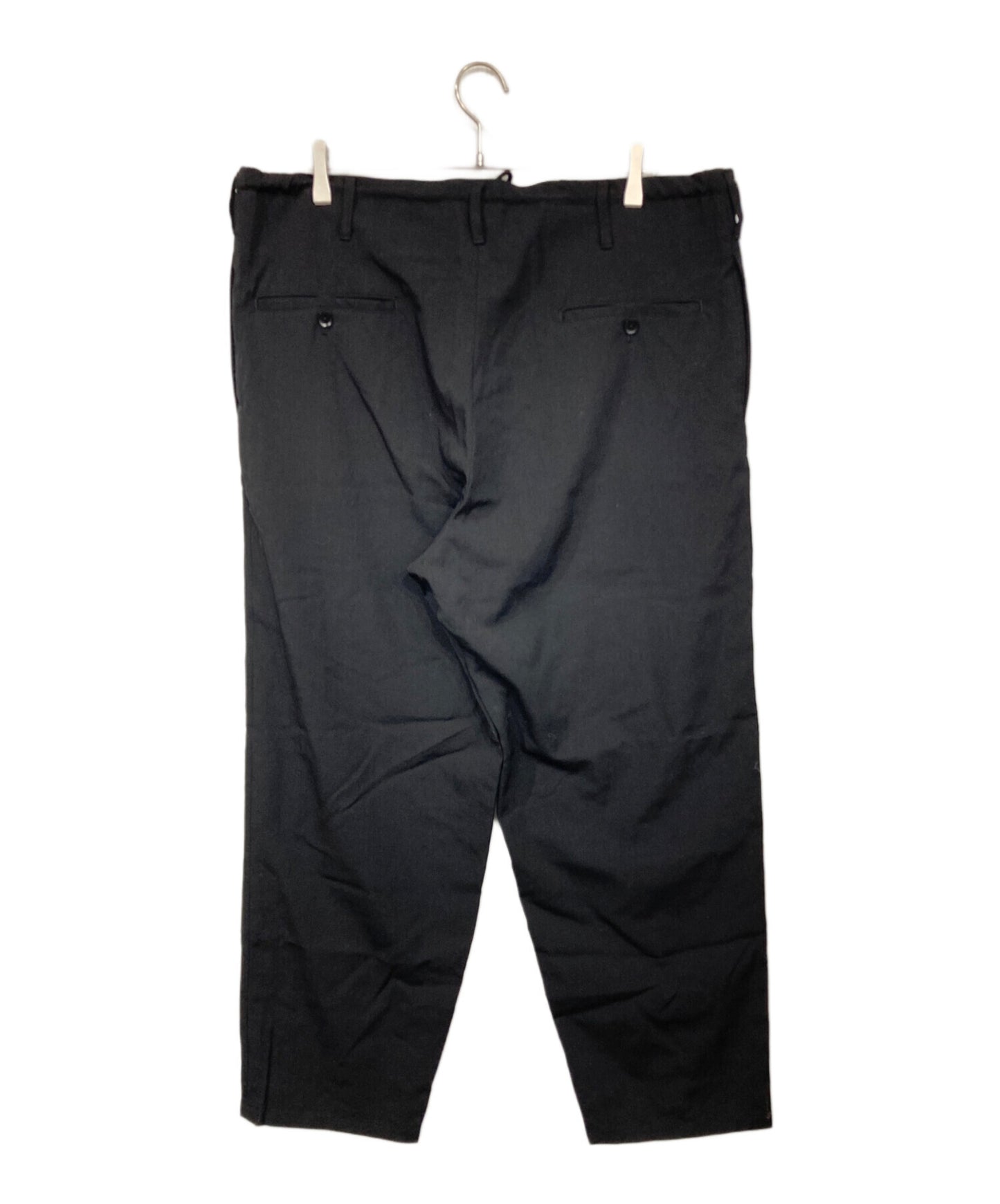 [Pre-owned] GROUND Y WOOL GABARDINE WAIST DRAWSTRING PANTS GP-P05-100