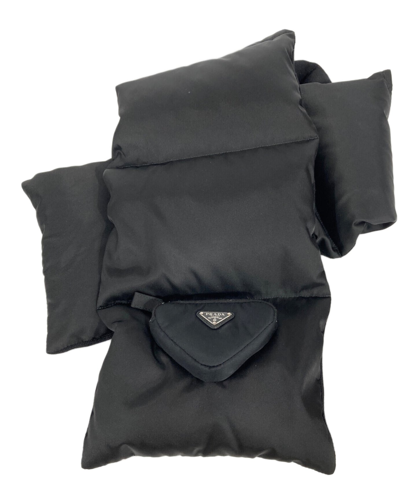 [Pre-owned] PRADA PADDED WOOL & RE-NYLON SCARF UMS410 S212