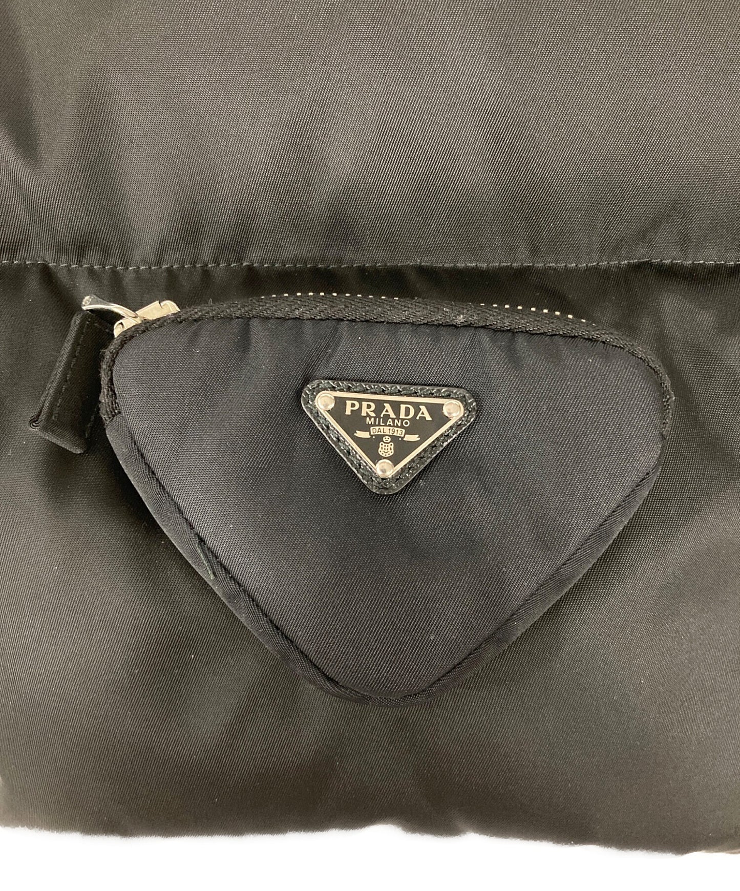 [Pre-owned] PRADA PADDED WOOL & RE-NYLON SCARF UMS410 S212