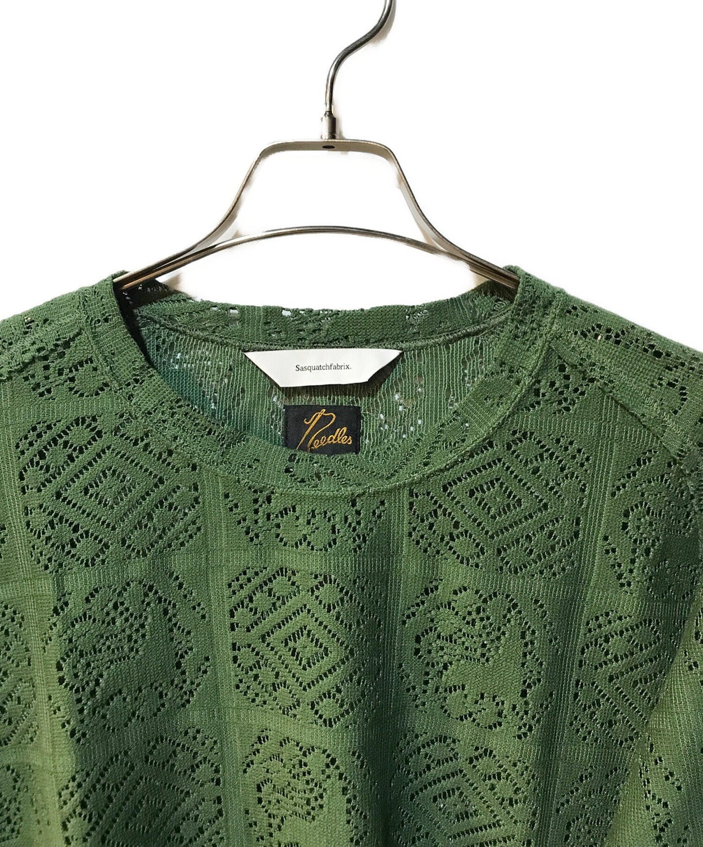 [Pre-owned] Needles Jah Lion Race / Lace Cut & Sew / Cutwork / Long Sleeve Cut & Sew 23SS-CSS-071