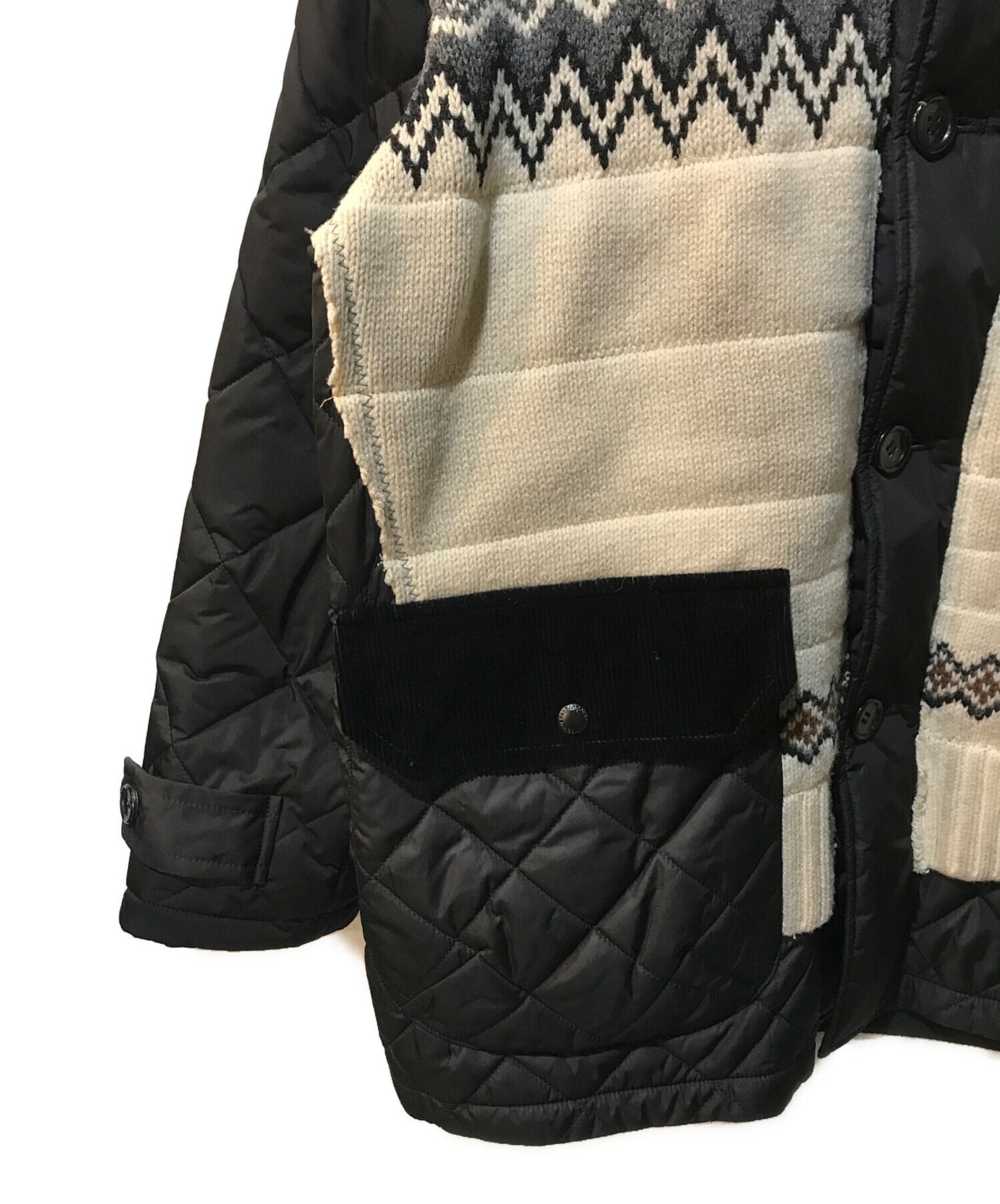 [Pre-owned] COMME des GARCONS JUNYA WATANABE MAN Wool Jacquard Knit and Estelle Twill Blouson WH-C010