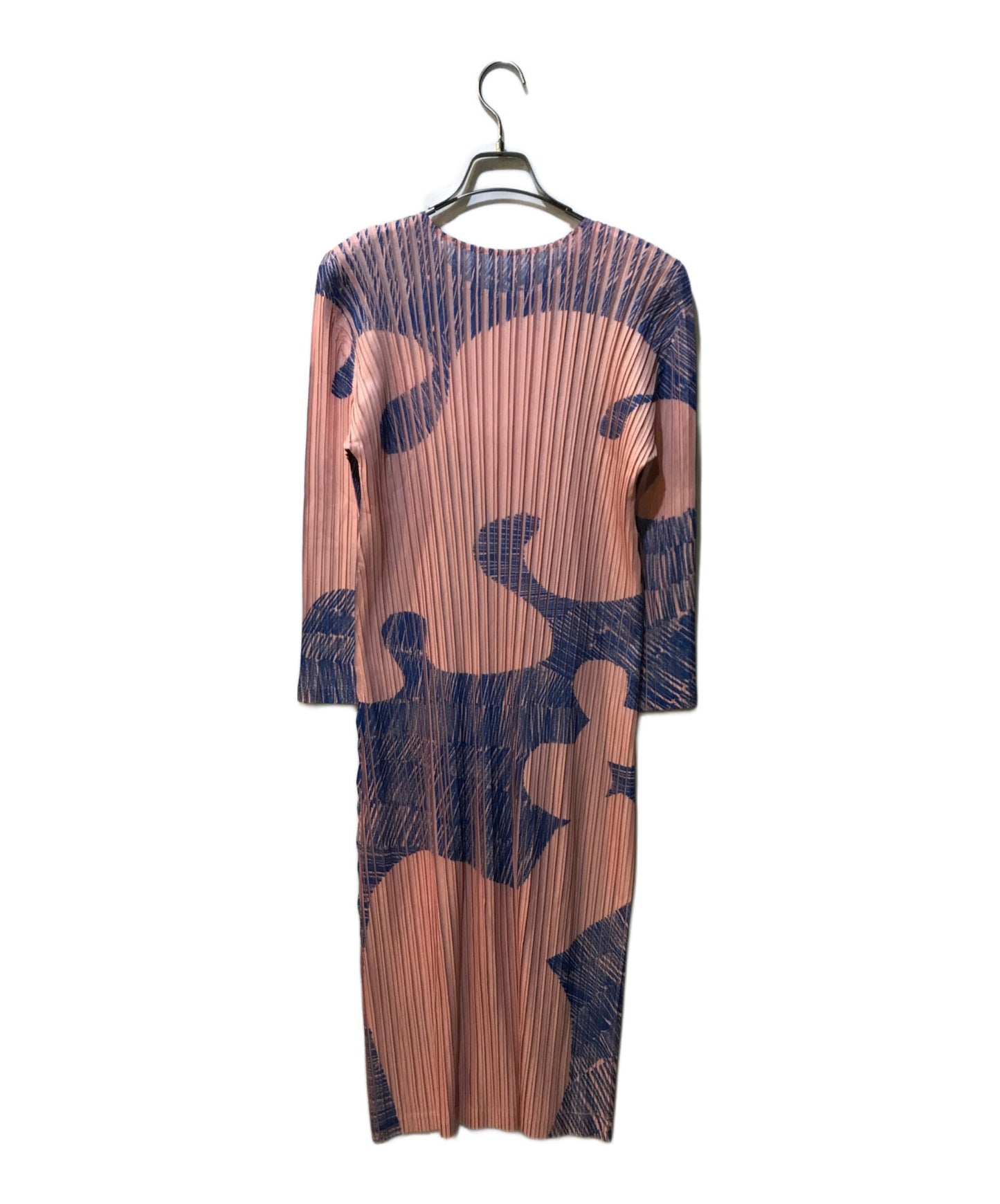 [Pre-owned] PLEATS PLEASE Pleated dress with all-over pattern PP33JH553