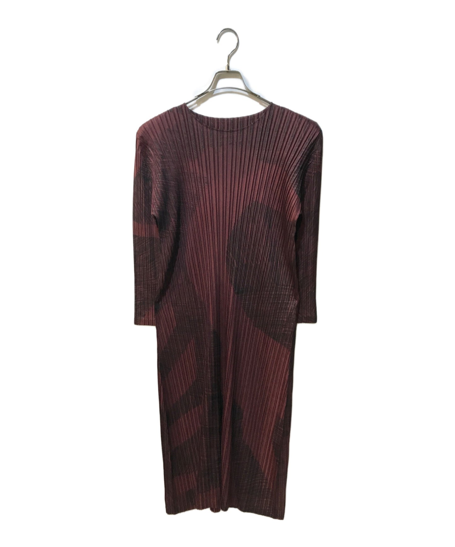 [Pre-owned] PLEATS PLEASE Pleated dress with all-over pattern PP33JH553