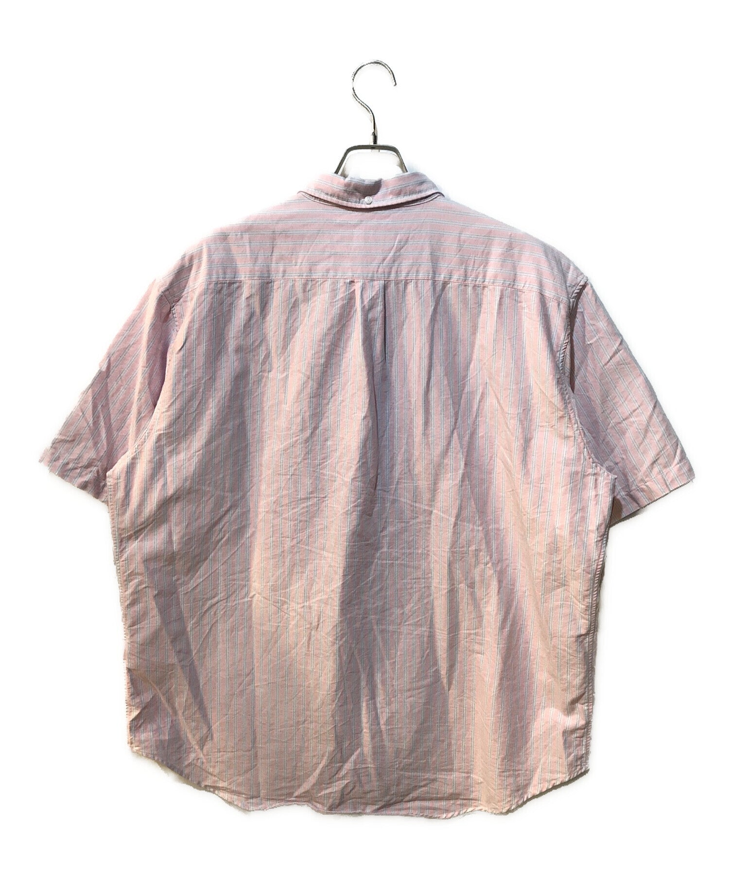 トップス Loose Fit Oxford S/S Shirt Pink Stripe L Pre-owned] SUPREME Loose Fit Oxford S/S Shirt 
