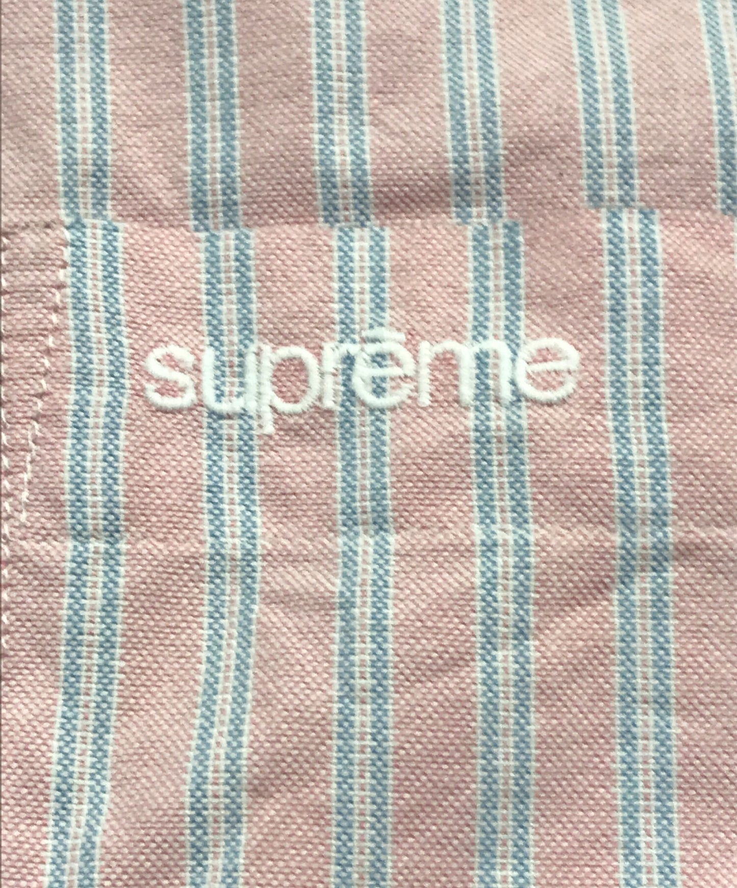 [Pre-owned] SUPREME Loose Fit Oxford S/S Shirt "Pink Stripe"