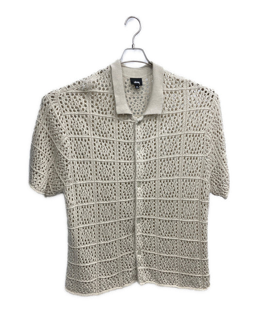 [Pre-owned] stussy 5 Gauge Short Sleeve Crochet Knit Shirt 117127