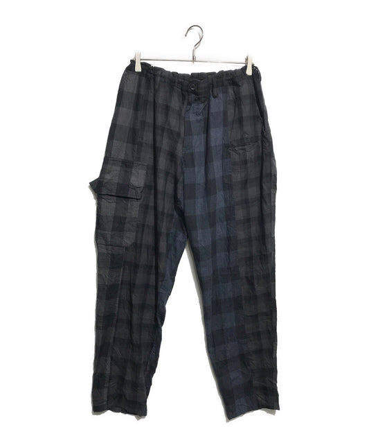 [Pre-owned] Yohji Yamamoto pour homme Cotton Check Pants with Switching Designs HC-P70-817