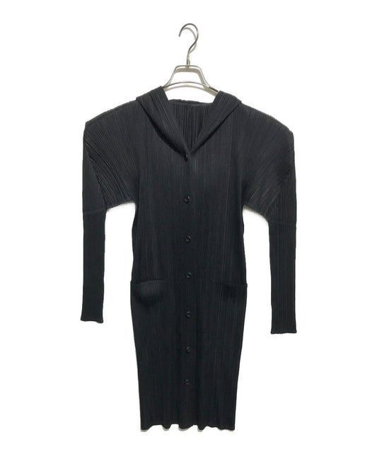 [Pre-owned] PLEATS PLEASE Long cardigan with hood PP11-EN173