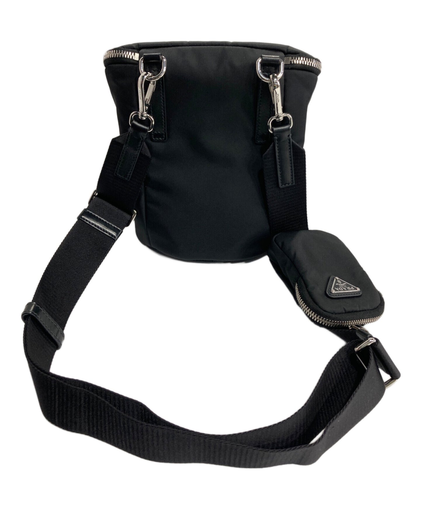 [Pre-owned] PRADA Re-Nylon Re-Nylon X Leather Triangle Shoulder Bag 2VH147