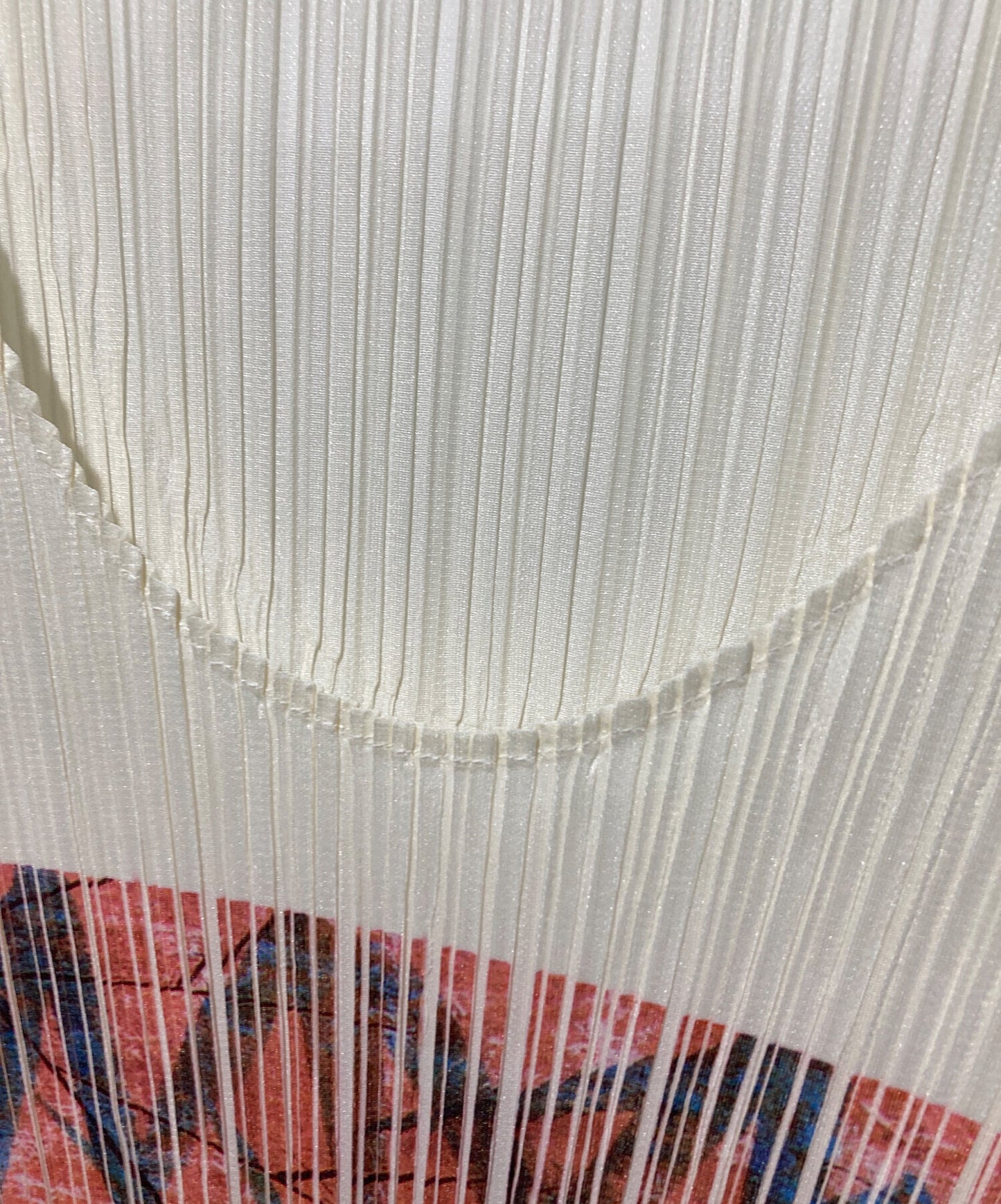 [Pre-owned] PLEATS PLEASE Sleeveless blouse with bamboo leaf motif PP89-JK228