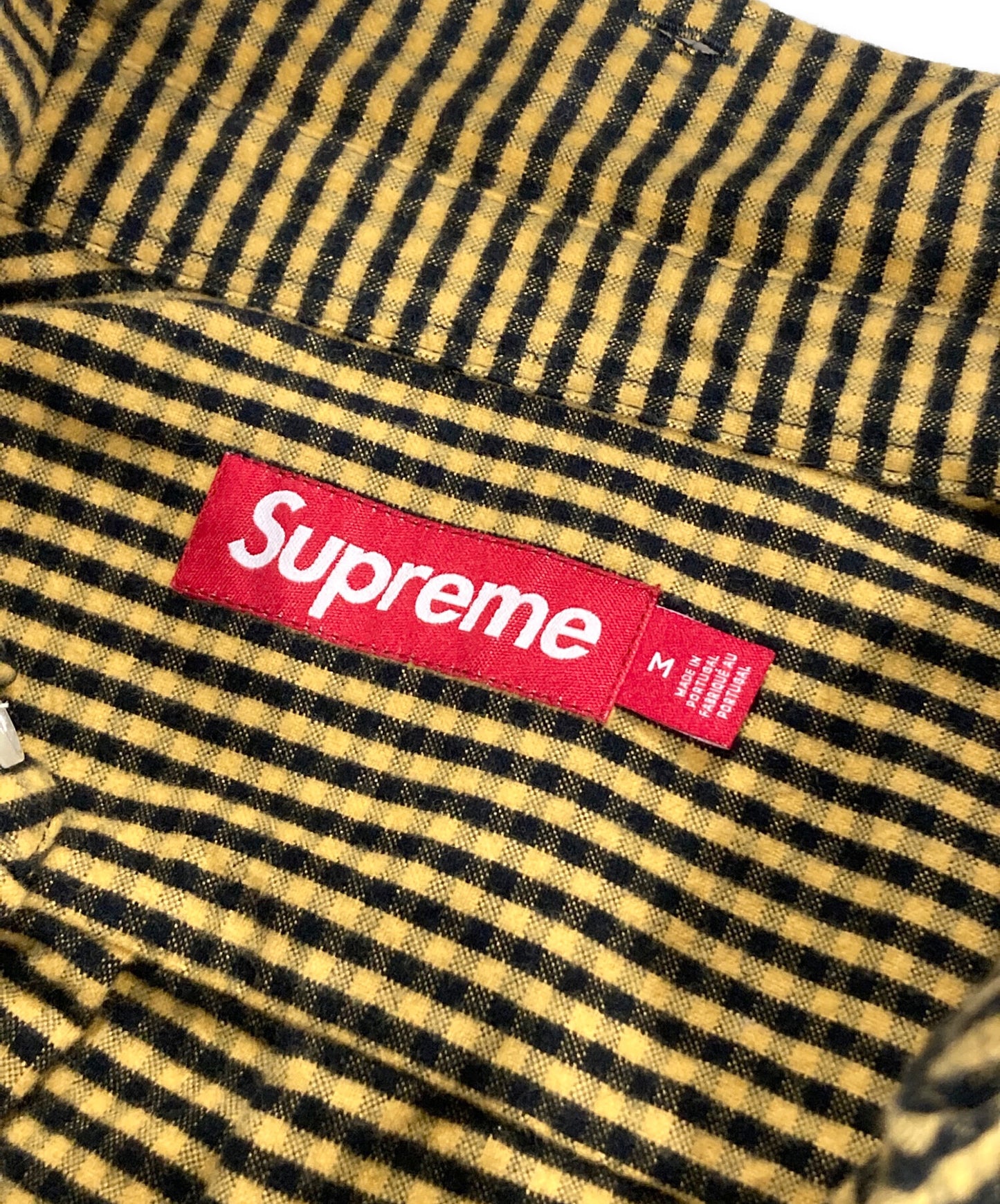 [Pre-owned] SUPREME Loose Fit Flannel Oxford Shirt Loose Fit Flannel Oxford Shirt