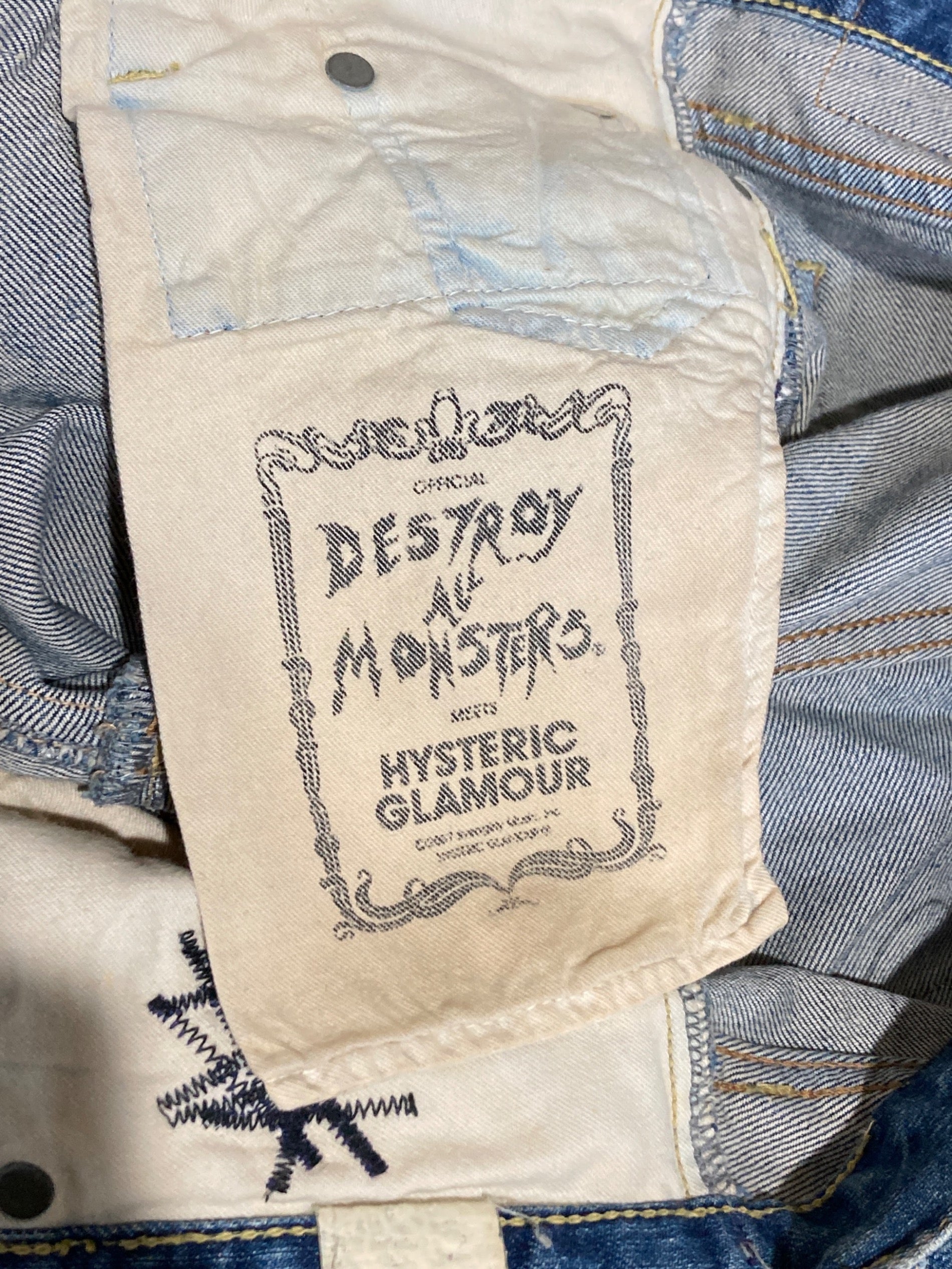 パンツ Hysteric Glamour archive Destroy Denim Pre-owned] Hysteric Glamour Destroy All Monsters Denim Pants