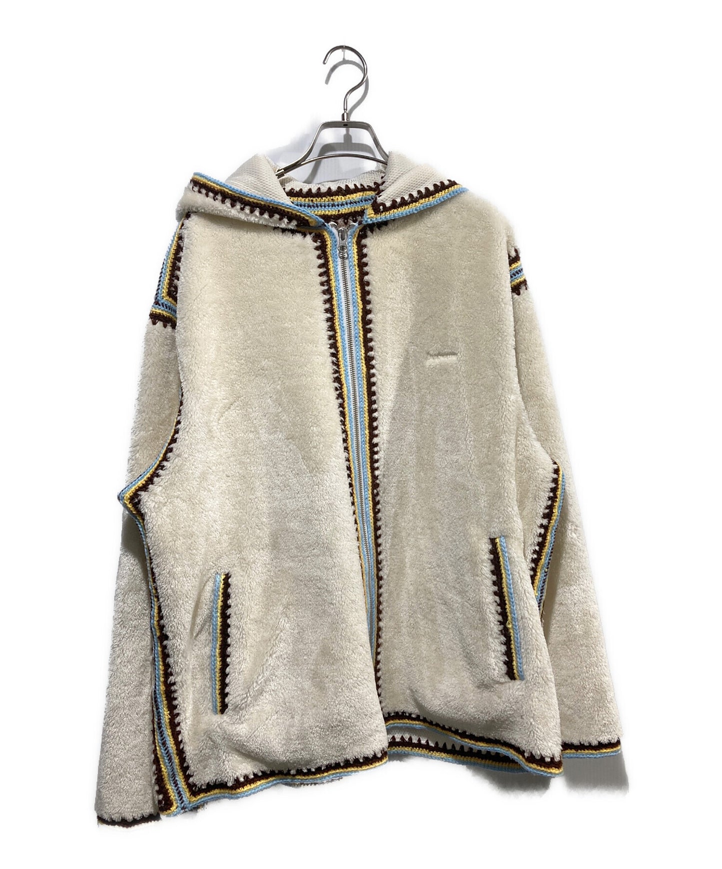 [Pre-owned] SUPREME 23SS Crochet Edge Hooded Zip Up Top