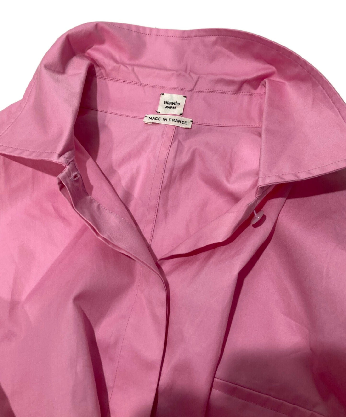 [Pre-owned] HERMES Chene Dunkle Shirt Dress 3E0548DX