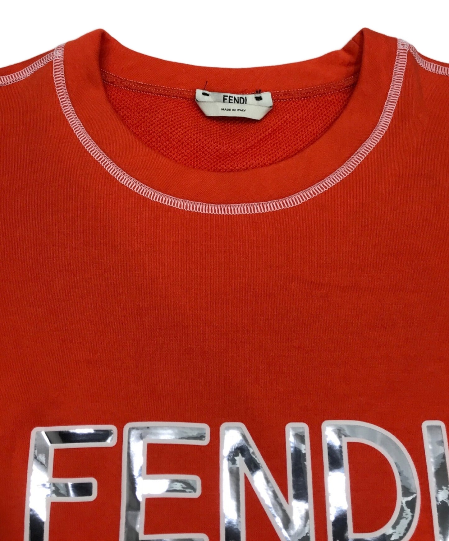 [Pre-owned] FENDI Logo-printed jersey cut and sewn FAF089 A6JD