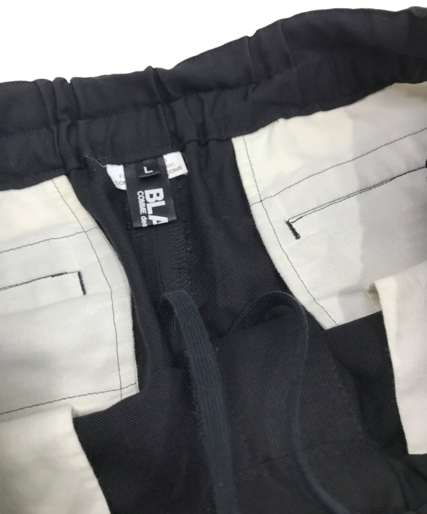 [Pre-owned] BLACK COMME des GARCONS loose-fitting pants with an elastic or drawcord waist 1T-P020