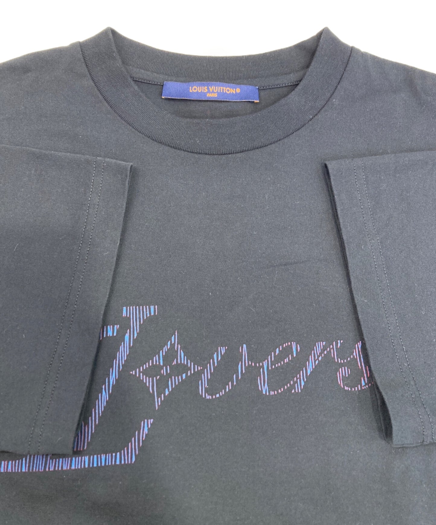 [Pre-owned] LOUIS VUITTON Iridescent LV Bars T-shirt RM252MV NPG HTY08W