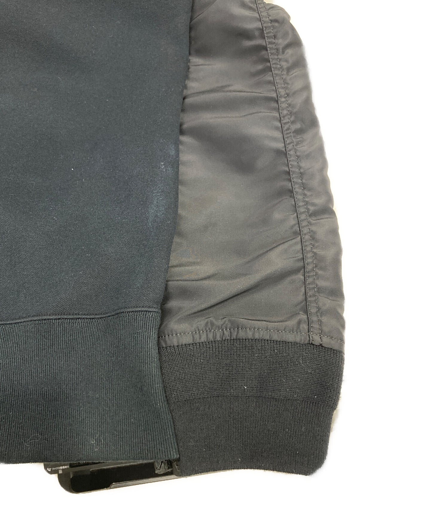 [Pre-owned] sacai Sponge Sweat x Nylon Twill Hoodie SCM-325