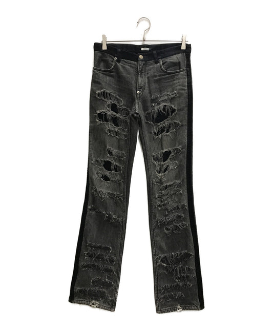 [Pre-owned] UNDERCOVER OLD] 02AW Damaged Layered Denim Pants