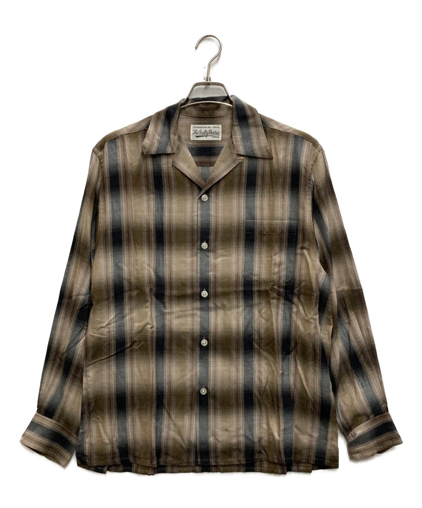 [Pre-owned] WACKO MARIA OMBRE CHECK OPEN COLLAR SHIRT L/S TYPE-4