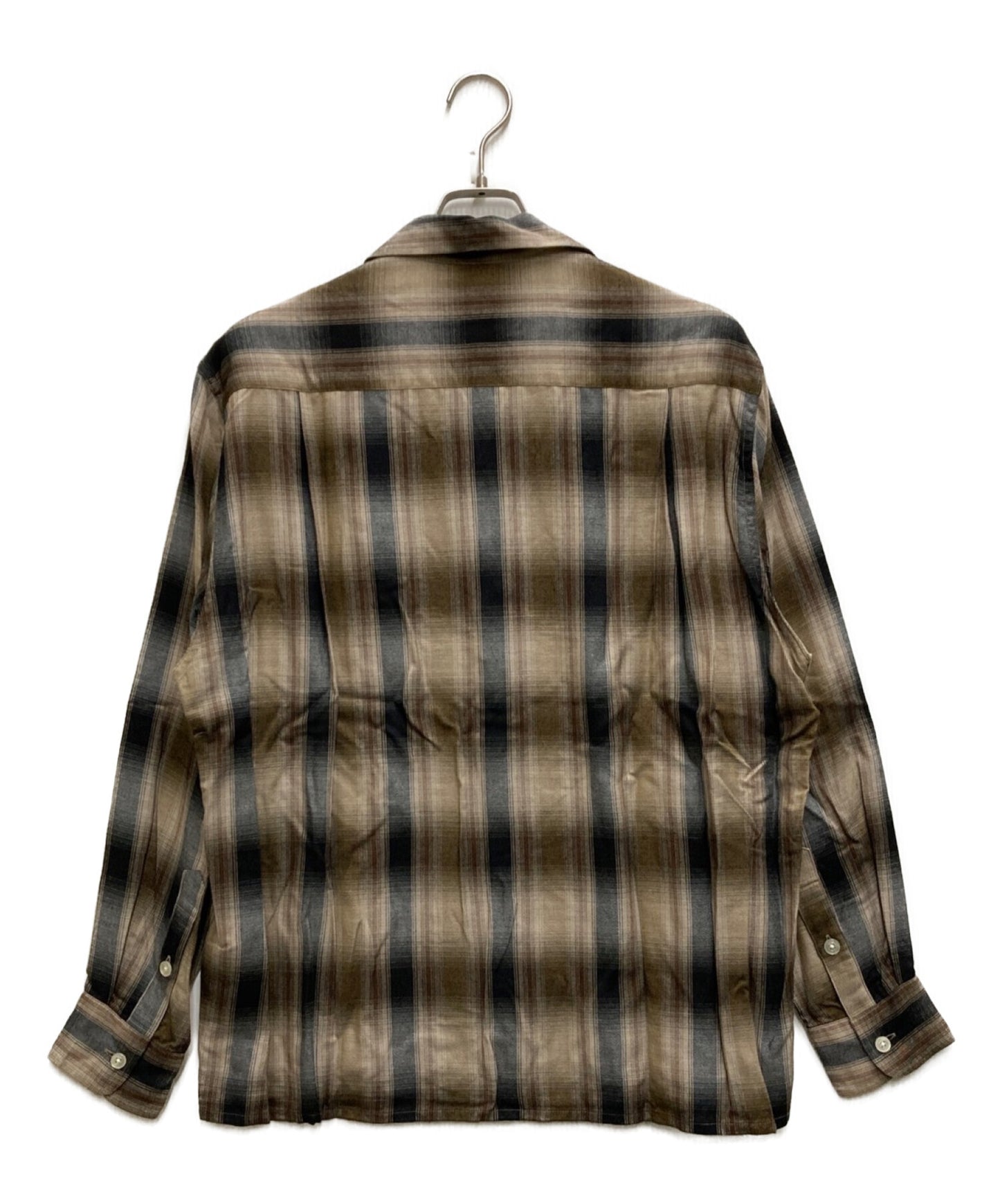 [Pre-owned] WACKO MARIA OMBRE CHECK OPEN COLLAR SHIRT L/S TYPE-4