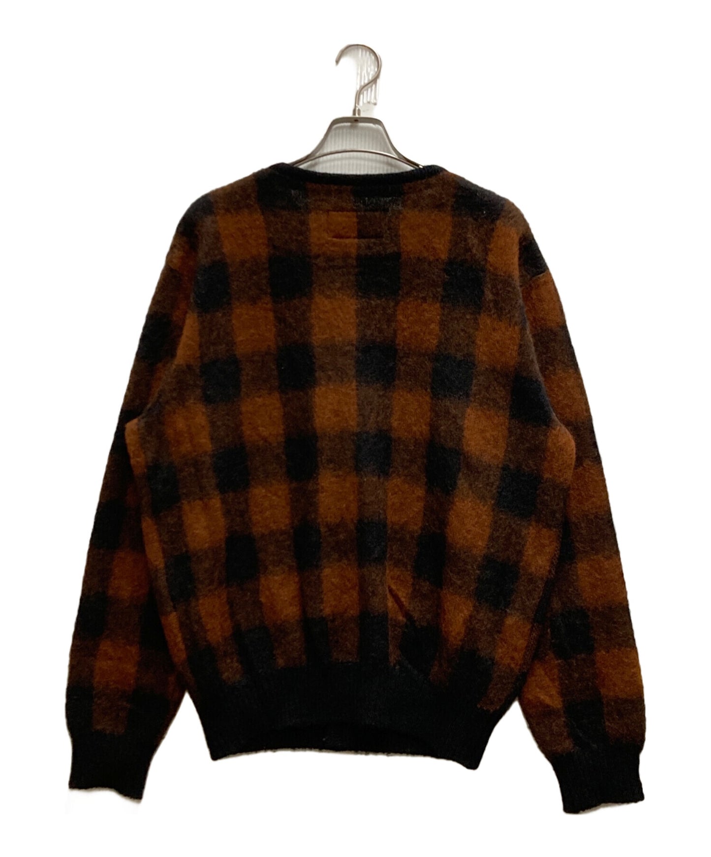 [Pre-owned] WACKO MARIA BLOCKCHECK MOHAIR KNIT JACQUARD CARDIGAN