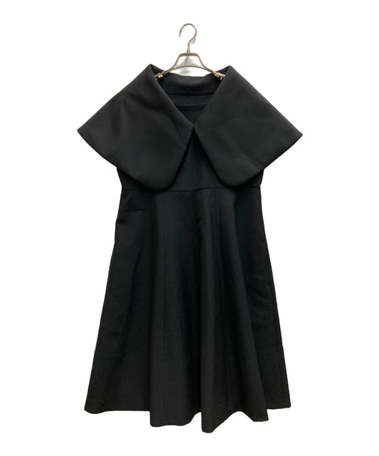 [Pre-owned] COMME des GARCONS Big collar dress / Wool gaber dress / Short sleeve dress / French sleeve dress GS-O035