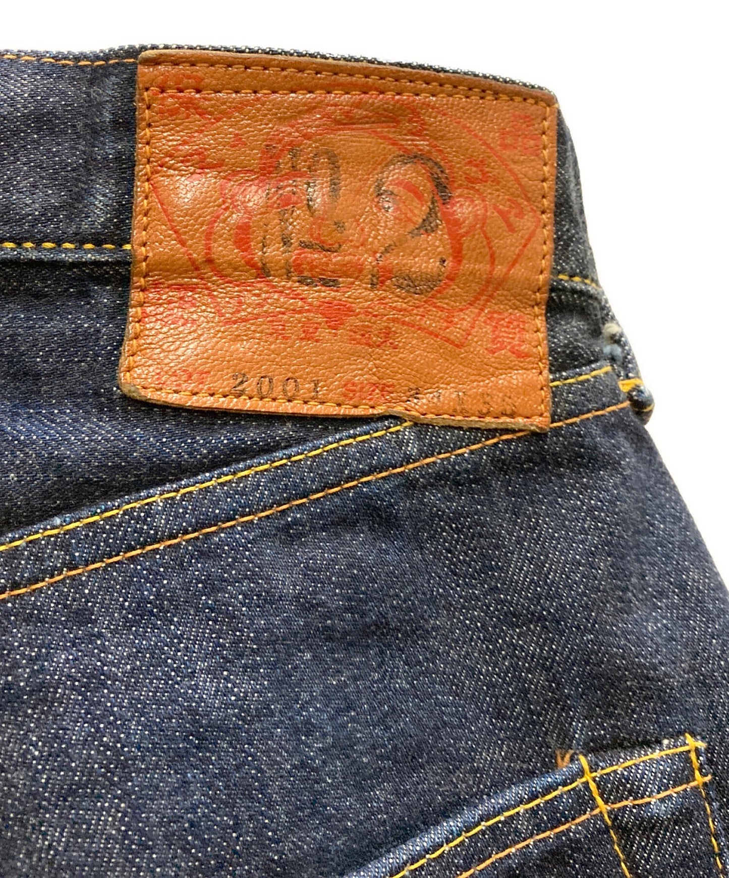 [Pre-owned] EVISU Embroidered Seagull Denim Pants 2001