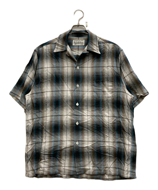 [Pre-owned] WACKO MARIA OMBRE CHECK OPEN COLLAR SHIRT S/S 24SS-WMS-OC11