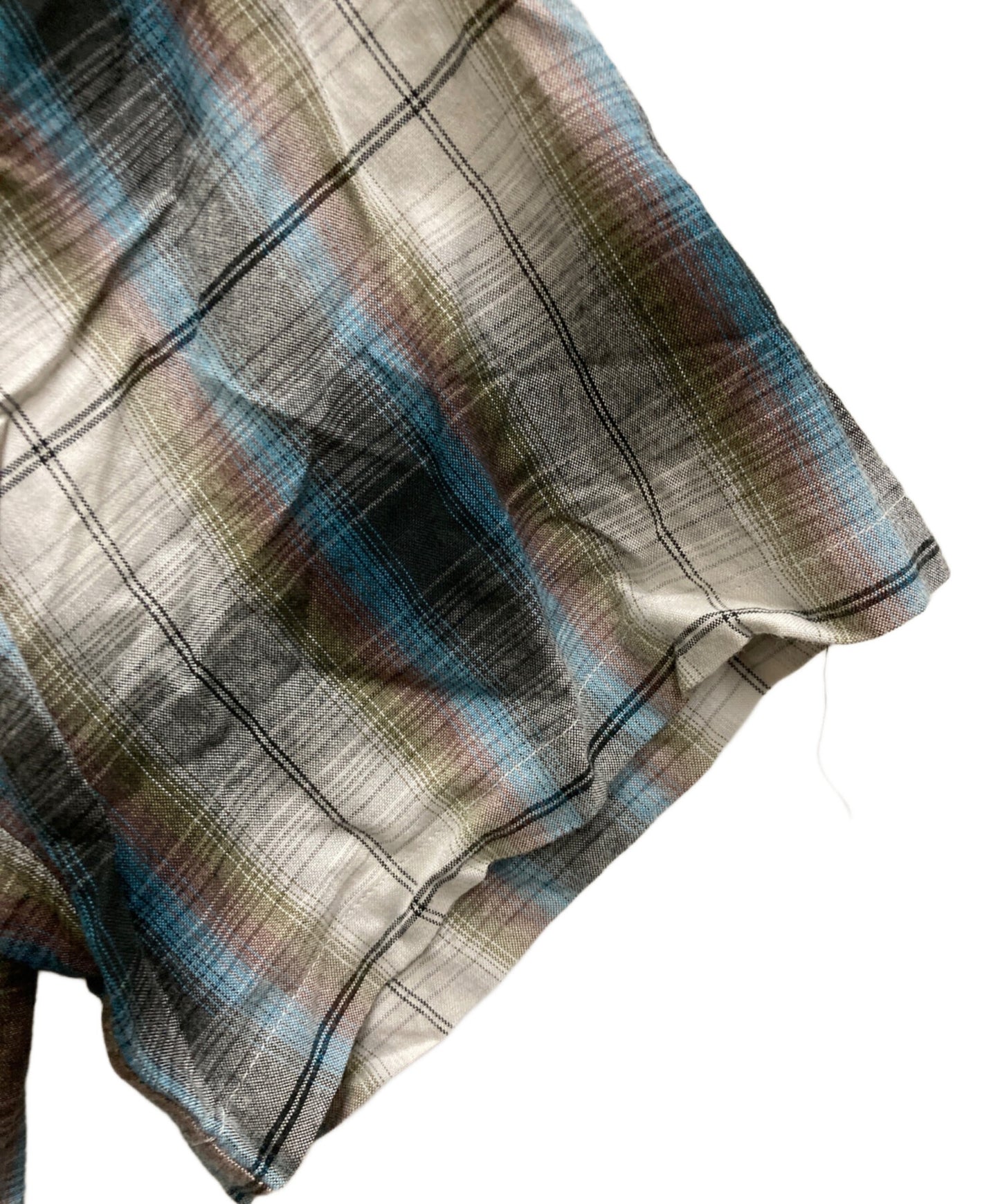 [Pre-owned] WACKO MARIA OMBRE CHECK OPEN COLLAR SHIRT S/S 24SS-WMS-OC11