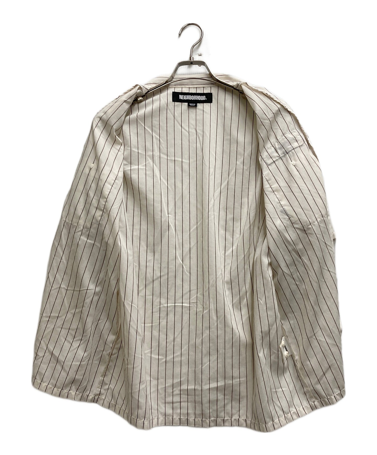 [Pre-owned] NEIGHBORHOOD STRIPE WORK SHIRT SS 231TSNH-SHM06