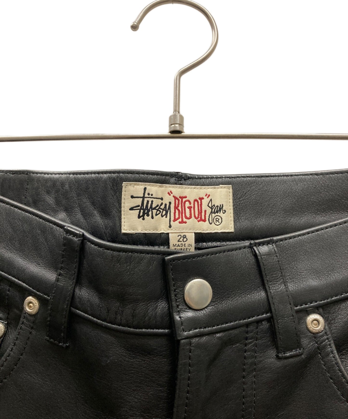 [Pre-owned] stussy BIG OL' SHORT LEATHER 112315