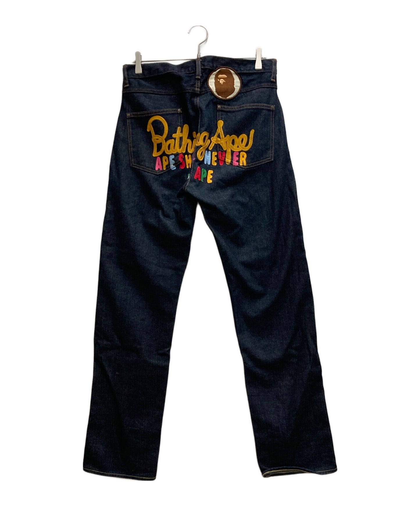 [Pre-owned] A BATHING APE Denim pants with embroidery design 001DP0801007X