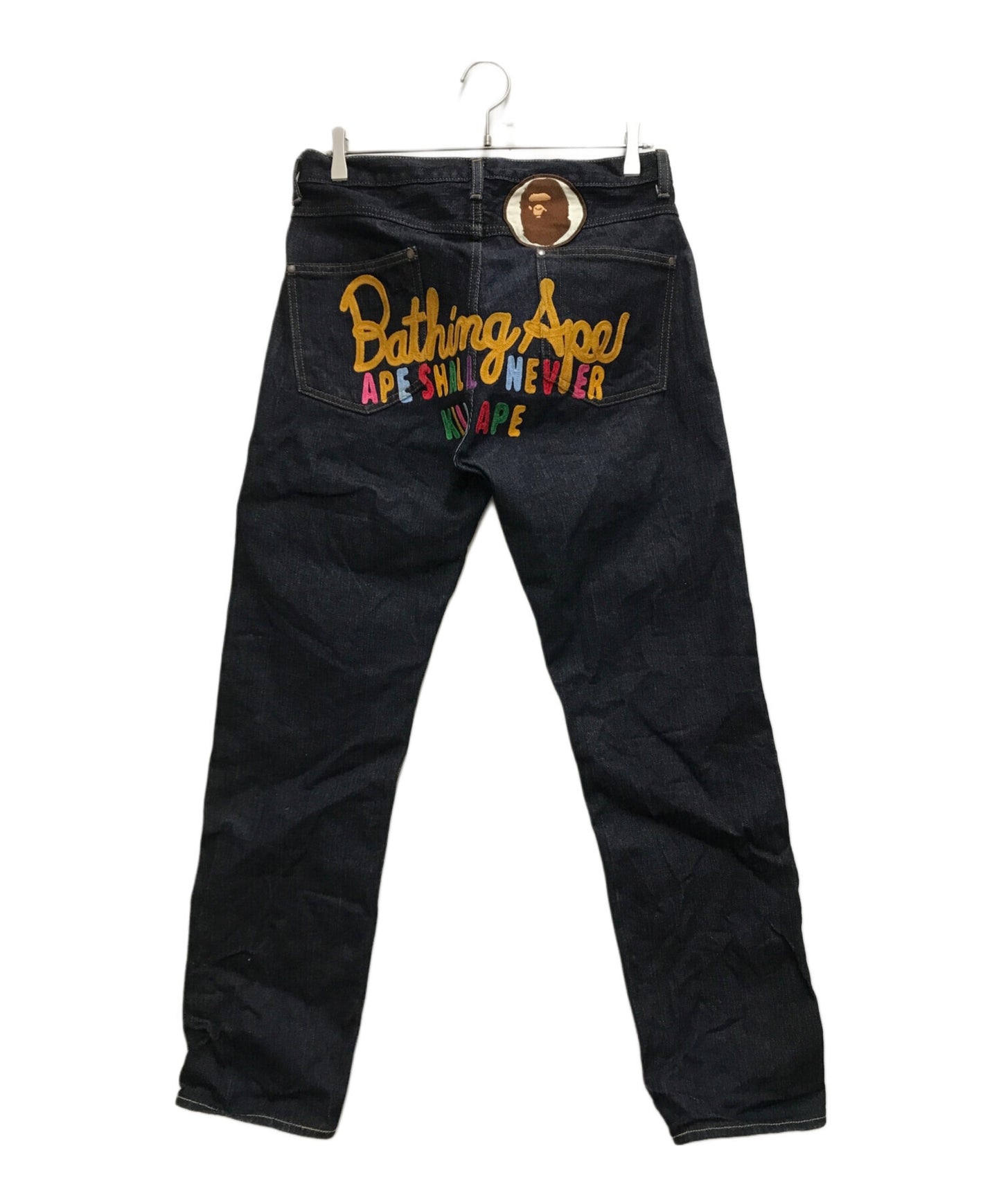 [Pre-owned] A BATHING APE Denim pants with embroidery design 001DP0801007X