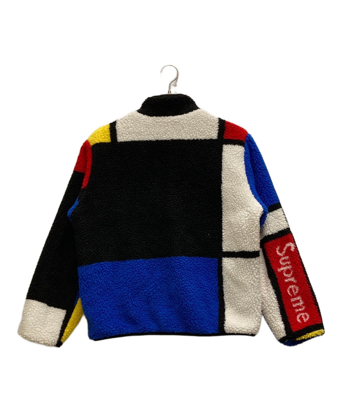 [Pre-owned] SUPREME reversible colorblocked fleece jacket