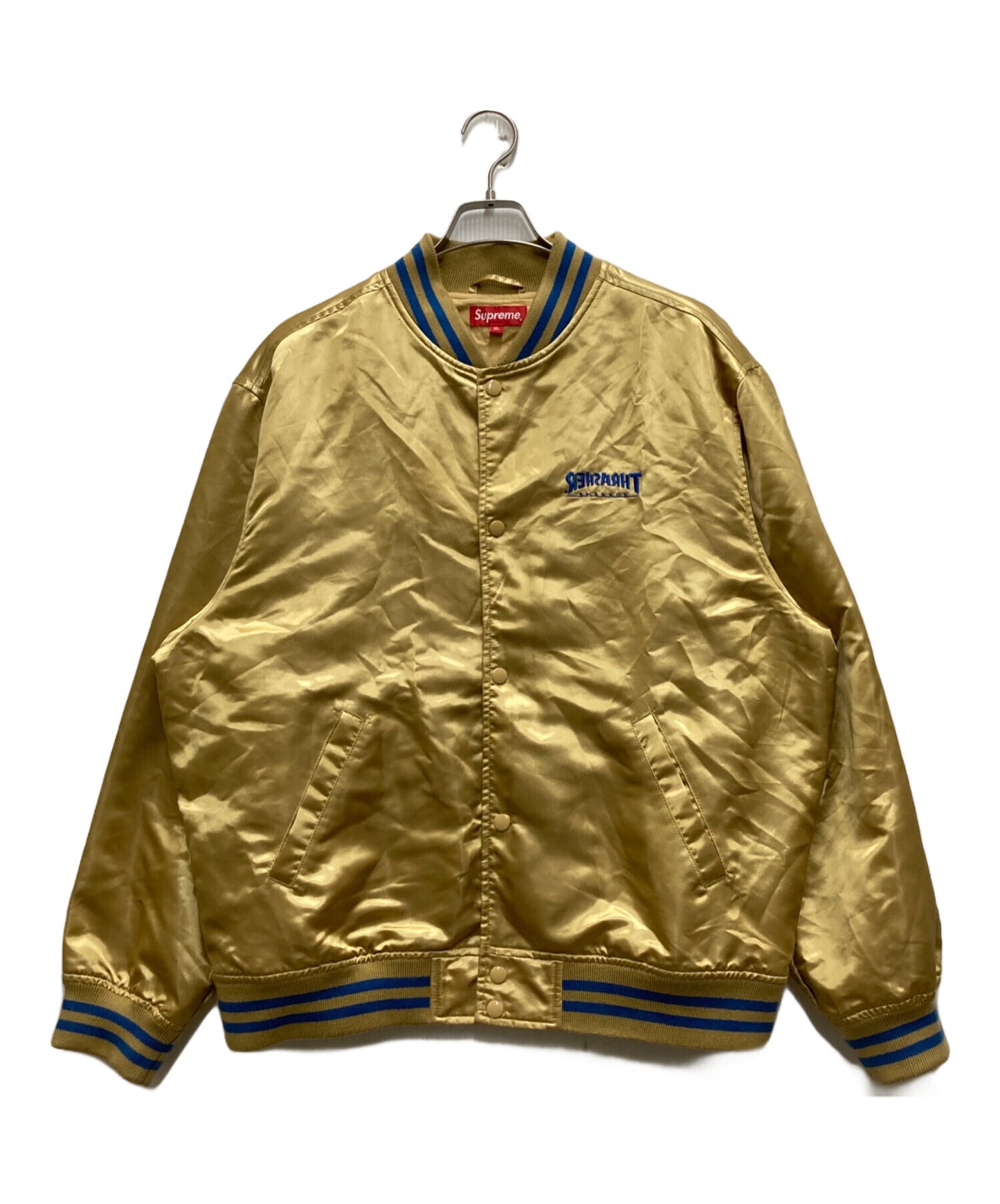 [Pre-owned] SUPREME Satin Varsity Jacket