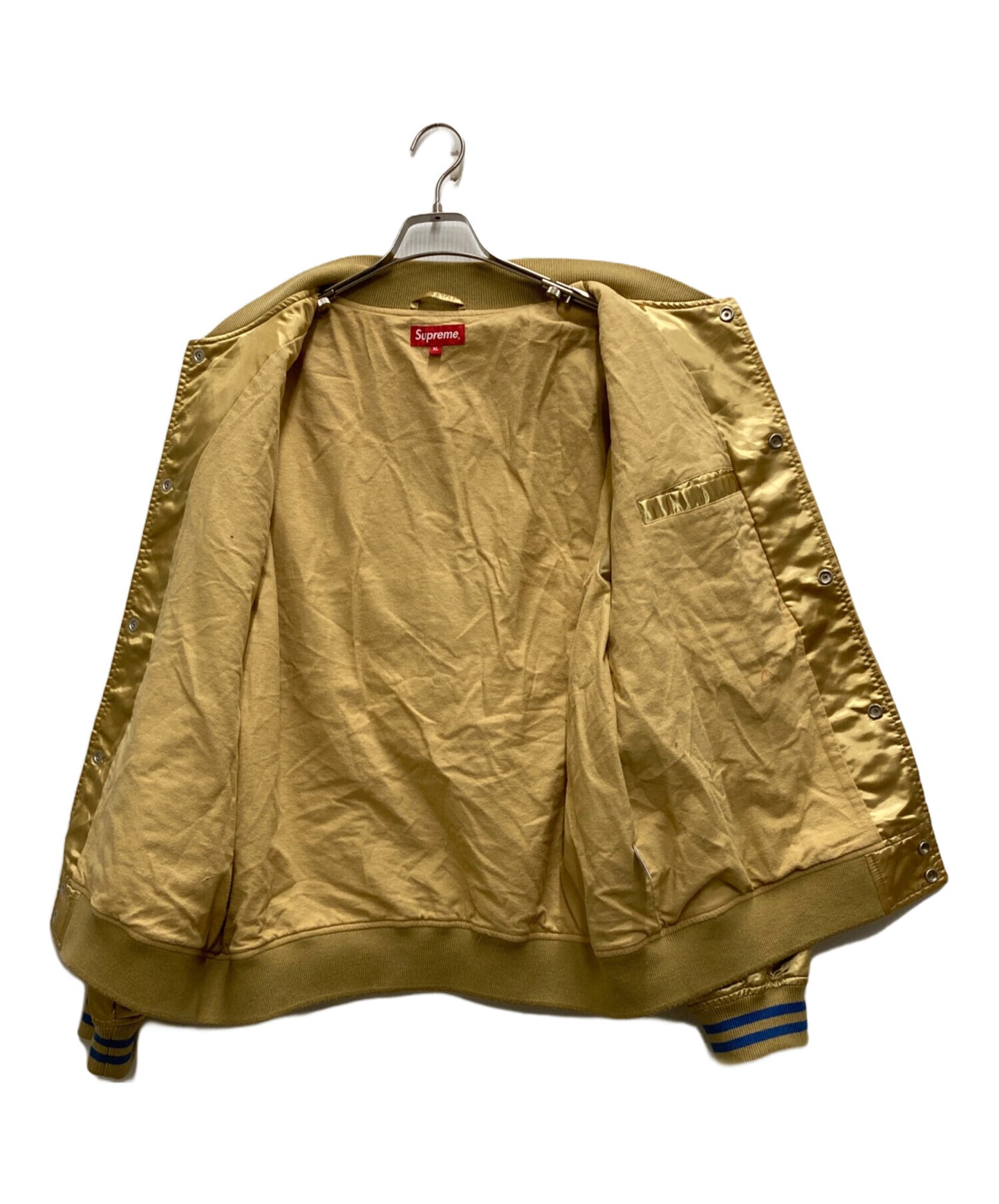 [Pre-owned] SUPREME Satin Varsity Jacket